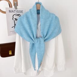 Wool Winter Scarf For Women Warm triangle Knit Scarves Hijab Solid Lady Shawl Wrap Female Pashmina Bandana Head Scarfs New