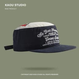 Flat Brim Baseball Cap for Men and Women 2025 New Street Style Letter Embroidery Niche Flat Top Duckbill Cap