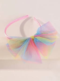 1pc Sheer Mesh Bow Hairband for Children, a Pretty & Light Hair Accessory for Daily Wear