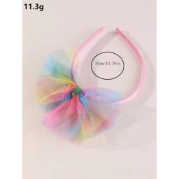 1pc Sheer Mesh Bow Hairband for Children, a Pretty & Light Hair Accessory for Daily Wear
