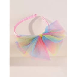 1pc Sheer Mesh Bow Hairband for Children, a Pretty & Light Hair Accessory for Daily Wear