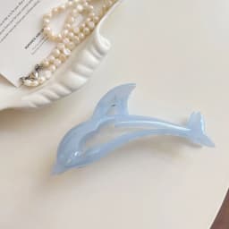 Elegant Acetate Hair Claw Clip Dolphin Shell Series Jelly Color Back Head Headwear Hair Claw Gift