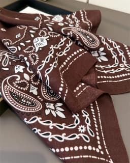 Cashew Print Blocked Print Square Scarf Women Cotton Linen Feeling Hairband Neckerchief Tie Female Headband Foulard Bandana