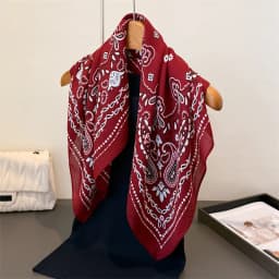 Cashew Print Blocked Print Square Scarf Women Cotton Linen Feeling Hairband Neckerchief Tie Female Headband Foulard Bandana