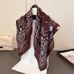 Cashew Print Blocked Print Square Scarf Women Cotton Linen Feeling Hairband Neckerchief Tie Female Headband Foulard Bandana