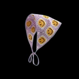 Hairband Women's Hair Accessories Fashionable Knitted Crochet Hollow Triangle Scarf Sweet and Cute Girly Style Floral Headscarf