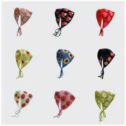 Hairband Women's Hair Accessories Fashionable Knitted Crochet Hollow Triangle Scarf Sweet and Cute Girly Style Floral Headscarf