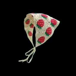 Hairband Women's Hair Accessories Fashionable Knitted Crochet Hollow Triangle Scarf Sweet and Cute Girly Style Floral Headscarf