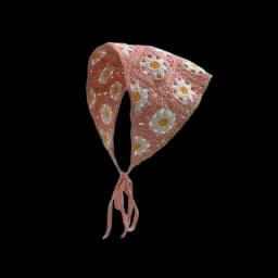 Hairband Women's Hair Accessories Fashionable Knitted Crochet Hollow Triangle Scarf Sweet and Cute Girly Style Floral Headscarf