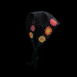Hairband Women's Hair Accessories Fashionable Knitted Crochet Hollow Triangle Scarf Sweet and Cute Girly Style Floral Headscarf