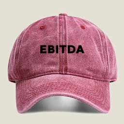 EBITDA Financial Text Baseball Cap Men Women Distressed Washed Sun Cap Outdoor Workouts Hat