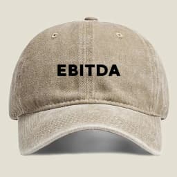 EBITDA Financial Text Baseball Cap Men Women Distressed Washed Sun Cap Outdoor Workouts Hat