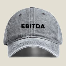 EBITDA Financial Text Baseball Cap Men Women Distressed Washed Sun Cap Outdoor Workouts Hat