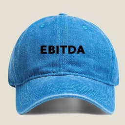 EBITDA Financial Text Baseball Cap Men Women Distressed Washed Sun Cap Outdoor Workouts Hat