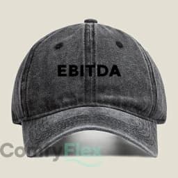 EBITDA Financial Text Baseball Cap Men Women Distressed Washed Sun Cap Outdoor Workouts Hat