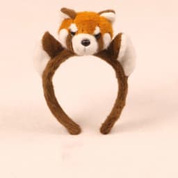 1 PC Cute Raccoon Plush Headband for Women: Creative Cartoon Red Panda Hair Clip, Face Washing Headband, Hair Accessory for Goin
