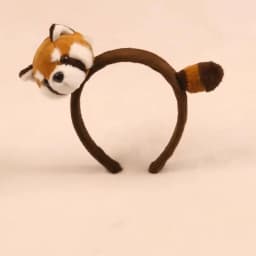1 PC Cute Raccoon Plush Headband for Women: Creative Cartoon Red Panda Hair Clip, Face Washing Headband, Hair Accessory for Goin