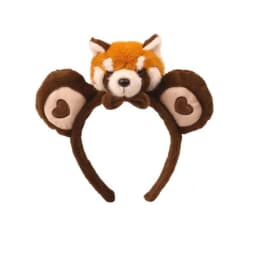 1 PC Cute Raccoon Plush Headband for Women: Creative Cartoon Red Panda Hair Clip, Face Washing Headband, Hair Accessory for Goin