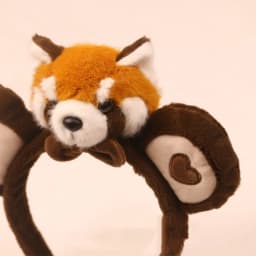 1 PC Cute Raccoon Plush Headband for Women: Creative Cartoon Red Panda Hair Clip, Face Washing Headband, Hair Accessory for Goin