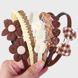 7pcs Cute Girls Headband Fabric Flower Hairbands Kids Children Hair Bows Hairbands Family Decoration Party Hair Accessories