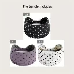 Polka Dot Knotted Headbands Boho Fashion Stretch Fabric Hair Bands For Women Breathable Versatile Headwraps For Sports Yoga Hair