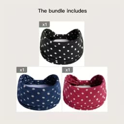 Polka Dot Knotted Headbands Boho Fashion Stretch Fabric Hair Bands For Women Breathable Versatile Headwraps For Sports Yoga Hair
