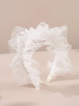 1pc Women's Fashion Elegant Chic Faux Pearl Mesh Headband, Suitable For Daily, Festivals, Balls, Parties, Weddings