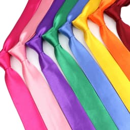 Super Slim 5cm Tie For Men Solid Rainbow Color Polyester Necktie Narrow Skinny Red Bule Orange Fashion Daily Shirt Accessory