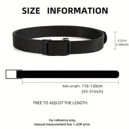 New Automatic Buckle Belt, Canvas Tactical Workwear Casual Outdoor Military Training Pants Belt For Men