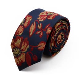 New 7cm Brown Red Gray Blue Flower Tie Men's Women's Polyester Beautiful Elegent Necktie Business Wedding Party Accessories Gift