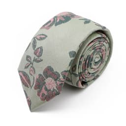 New 7cm Brown Red Gray Blue Flower Tie Men's Women's Polyester Beautiful Elegent Necktie Business Wedding Party Accessories Gift