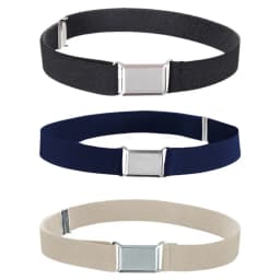 Kids Elastic Belts Kids 2.5cm Width Boy Girl Children Adjustable Elastic Canvas Waistband Stretch Waist Belt with Buckle 60-80cm