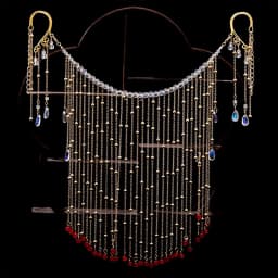 Ancient Style Hair Accessories Hanfu Veil Female Hanging Ear Tassel Face Curtain Chinese Headdress Dance Performance Accessories