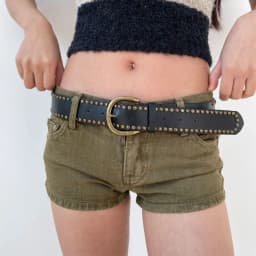 Korean Retro Rivet Belts PU Leather Waistband Punk Korean Style Y2K Millennial Waist Belt Women's Jeans Outfit Ideas Accessories