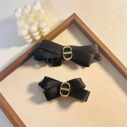 1/2pcs Elegant Fabric Bow Banana Clip for Woman Korean Style Ponytail Clip Fashion Girl's Back of The Head Hair Clip