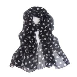 Polka Dot Scarf Ladies Women's Scarf Chiffon Scarf Soft Head Wraps Women's Lady Summer Sunscreen Air Conditioner Shawl