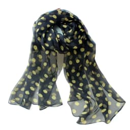 Polka Dot Scarf Ladies Women's Scarf Chiffon Scarf Soft Head Wraps Women's Lady Summer Sunscreen Air Conditioner Shawl