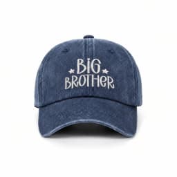 Fashion Washed Cotton Big Brother Big Sister Caps Adjustable Vintage Dad Hat Breathable Embroidery Baseball Cap Gifts