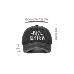 Fashion Washed Cotton Big Brother Big Sister Caps Adjustable Vintage Dad Hat Breathable Embroidery Baseball Cap Gifts