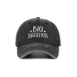 Fashion Washed Cotton Big Brother Big Sister Caps Adjustable Vintage Dad Hat Breathable Embroidery Baseball Cap Gifts