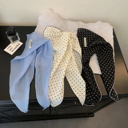 Women Polka Dot Triangle Head Scarf Also As Neck Scarf Premium Lightweight Breathable Soft Versatile All Match Decorative Wrap