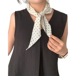 Women Polka Dot Triangle Head Scarf Also As Neck Scarf Premium Lightweight Breathable Soft Versatile All Match Decorative Wrap