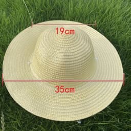 Simple Wide Brim Straw Hats Large With Windproof Rope Sun Hat Fishing Caps Women Men