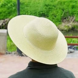 Simple Wide Brim Straw Hats Large With Windproof Rope Sun Hat Fishing Caps Women Men