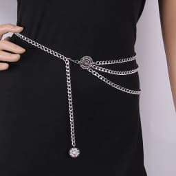 Female Tassel Waist Chain Belt Metal Star Pentagram Chain Belt Women Vintage Waist Belt Women Decorative Body Jewelry