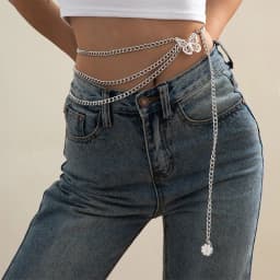 Female Tassel Waist Chain Belt Metal Star Pentagram Chain Belt Women Vintage Waist Belt Women Decorative Body Jewelry