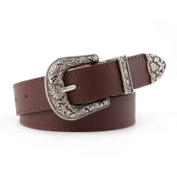 New Arrival: European American Fashion Unisex Retro Denim-Style Buckle Belt Exquisitely Embossed High-Quality Wide Belt