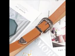 New Arrival: European American Fashion Unisex Retro Denim-Style Buckle Belt Exquisitely Embossed High-Quality Wide Belt