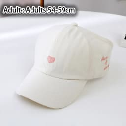 Heart-embroidered Baseball Cap for Girls Cute Breathable Children's Baseball Hat Sun Protection Tool UV Protection