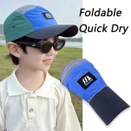 Kids Outdoor Sports Hats Children Thin Flat Brimmed Lightweight Baseball Cap Summer Breathable Sunscreen Hiking Sun Hats